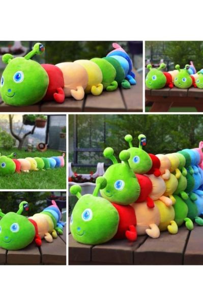 Renkli Tırtıl Peluş Renk Çok Renkli Boyut 110 cm Renkli Tırtıl Yastık