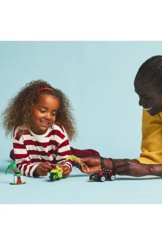 LEGO ® Marvel Spidey ve İnanılmaz Arkadaşları Spin ve Electro Dinozor Aracı Takibi 11198–Set( 124P)