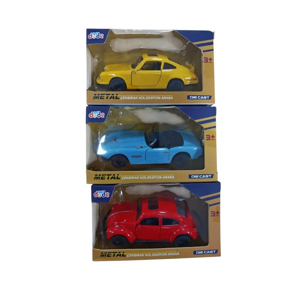 1:43 Çek Bırak Üç Kapılı Metal Araç