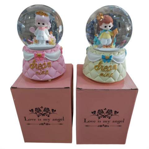 12 Cm X 8 Cm Işıklı Müzikli Orta Boy Kar Küresi