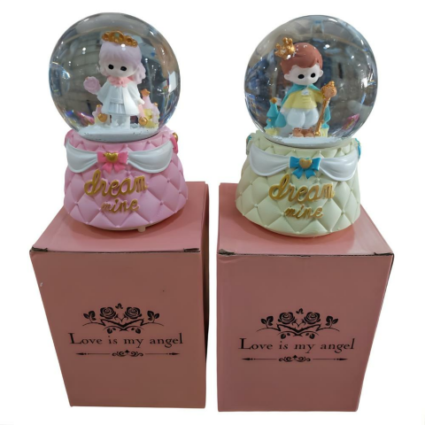 12 Cm X 8 Cm Işıklı Müzikli Orta Boy Kar Küresi