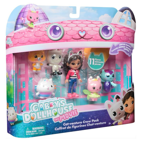 Gabby'nin Oyuncak Evi: Film, Kedi Macerası Ekibi Paketi, Aksesuarlı 11 Parça Oyuncak Figür Seti, 3 Yaş ve Üzeri Kız ve Erkek Çocuklar İçin Oyuncak