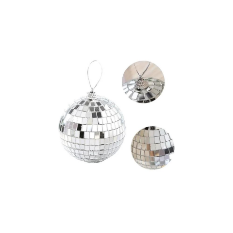 Yılbaşı Topları Aynalı Disko Topu Çam Ağacı Süsleri Gümüş 6 cm 6'lı