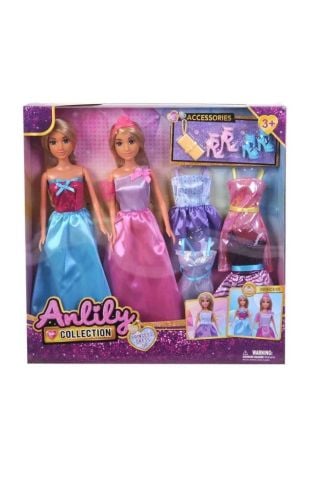 Anliliy 2 Li Bebek ve Yedek Elbiseli Set