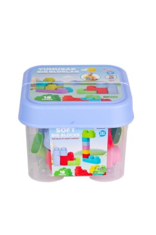 Yumuşak Big Bloklar Kova 18 Parça