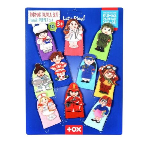 10 Parça Meslekler Parmak Kukla Set