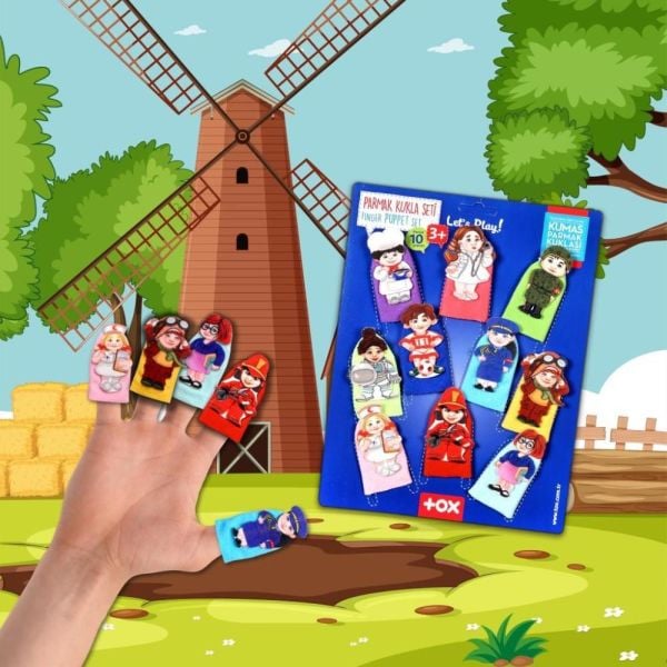 10 Parça Meslekler Parmak Kukla Set