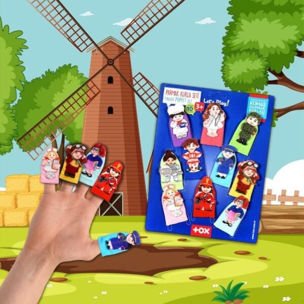 10 Parça Meslekler Parmak Kukla Set