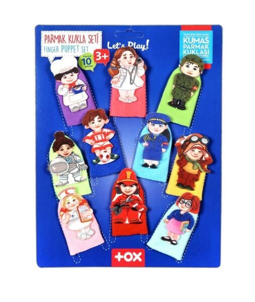 10 Parça Meslekler Parmak Kukla Set