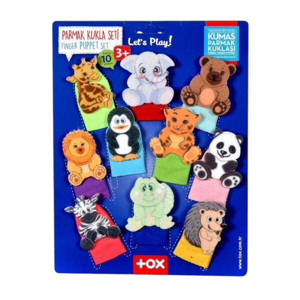 10 Parça Vahşi Hayvanlar Parmak Kukla Set