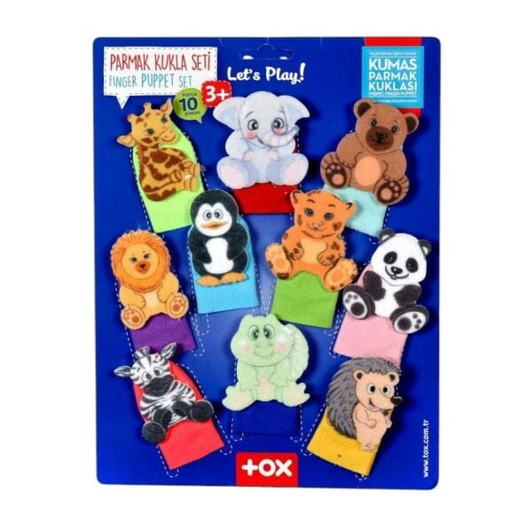 10 Parça Vahşi Hayvanlar Parmak Kukla Set