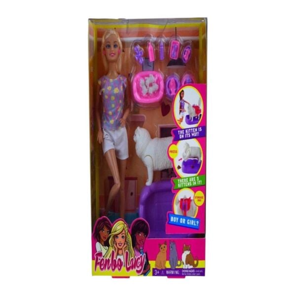 Kutuda Kedili Manken Oyuncak Bebek Seti