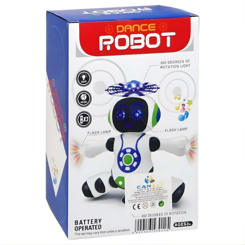 Pilli Işıklı Sesli Robot