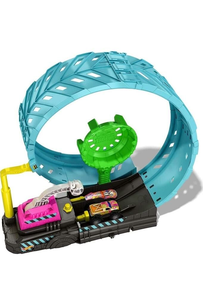 Hot Wheels Monster Trucks Karanlıkta Parlayan Çemberde Yarış Seti