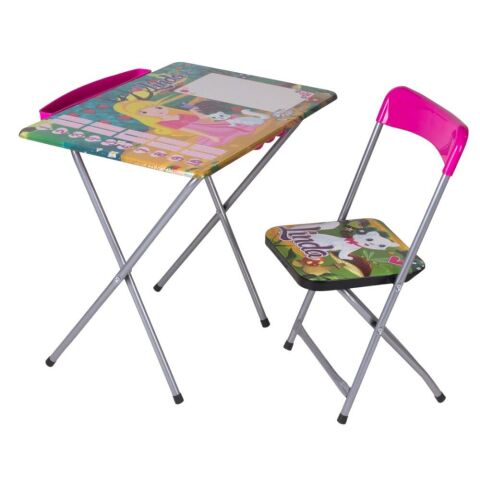 Kız Çocuk Pembe Linda Ders Çalışma Masası