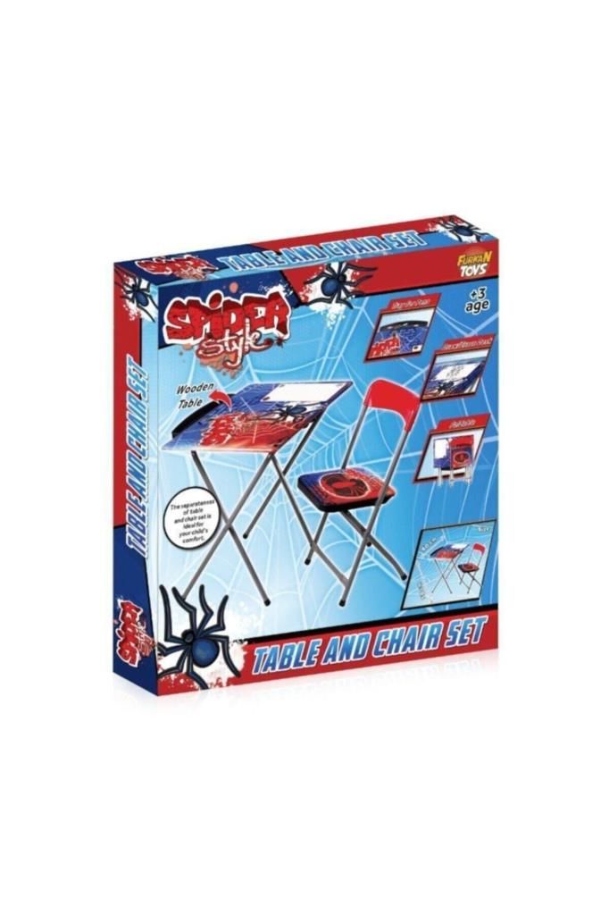 Spider Style Lisanslı Yazı Tahtalı Kalemlikli Masa Sandalye Seti