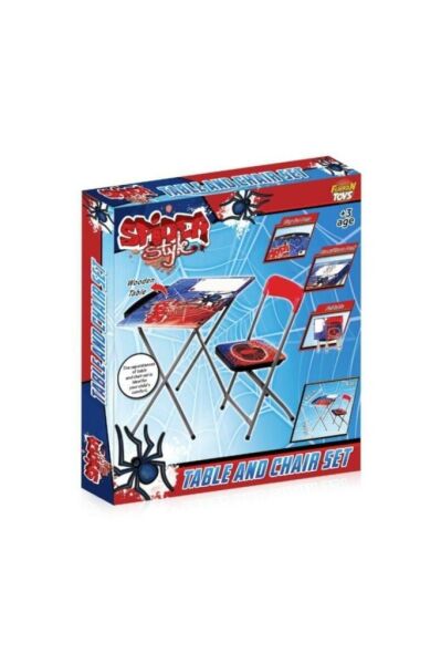 Spider Style Lisanslı Yazı Tahtalı Kalemlikli Masa Sandalye Seti