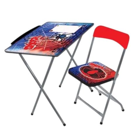 Spider Style Lisanslı Yazı Tahtalı Kalemlikli Masa Sandalye Seti