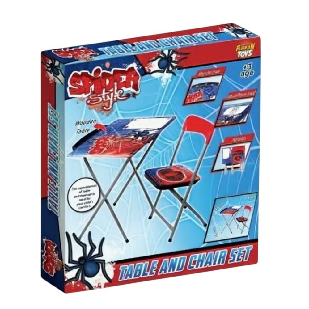 Spider Style Lisanslı Yazı Tahtalı Kalemlikli Masa Sandalye Seti