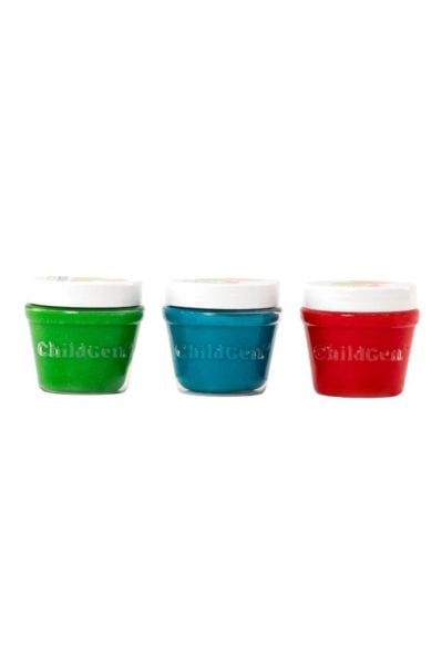 ChildGen Play Dough Doğal Oyun Hamuru 3'lü Set MAVİ KIRMIZI YEŞİL 3x125gr - Premium Kavanoz