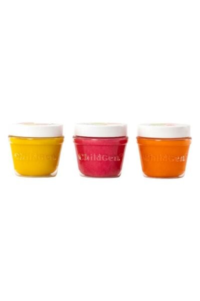 ChildGen Play Dough Doğal Oyun Hamuru 3'lü Set PEMBE TURUNCU SARI 3x125gr - Premium Kavanoz