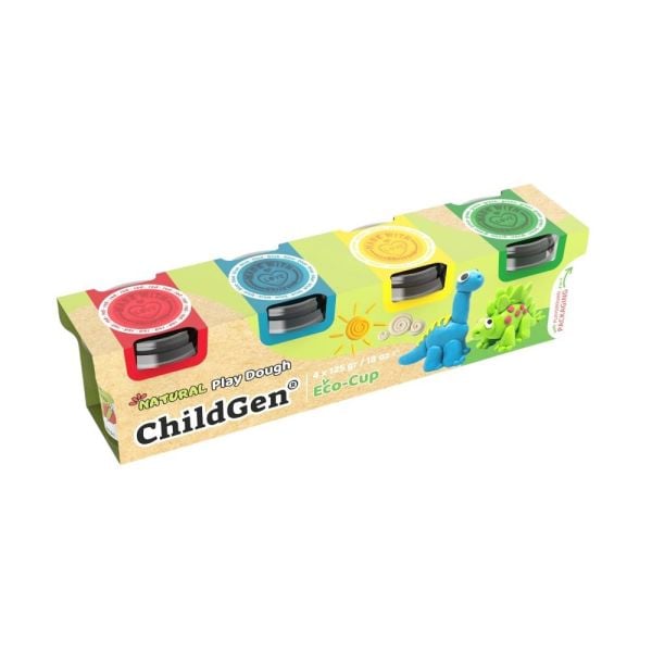 ChildGen 4'lü 125gr Standart Oyun Hamuru Seti (4X125GR) (SARI-KIRMIZI-MAVİ-YEŞİL)