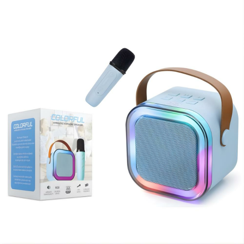 Subzero Colorful RGB Ledli Mini Taşınabilir Hoparlör ve Wirelles Mikrofon