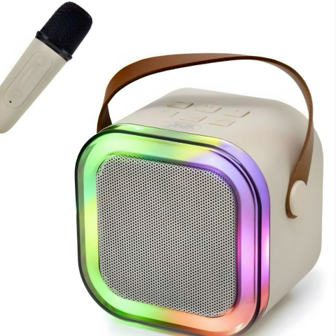 Subzero Colorful RGB Ledli Mini Taşınabilir Hoparlör ve Wirelles Mikrofon