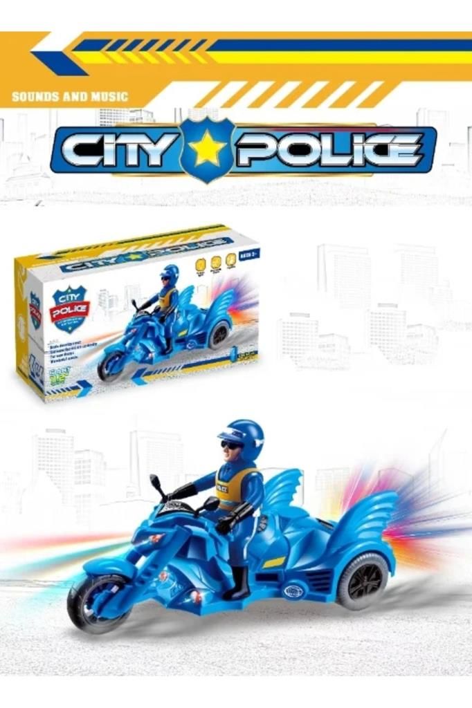 Motosikletli Polis Işıklı Sesli