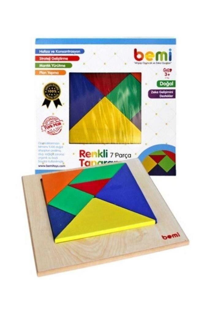 Tangram Renkli 7''Li Ahşap