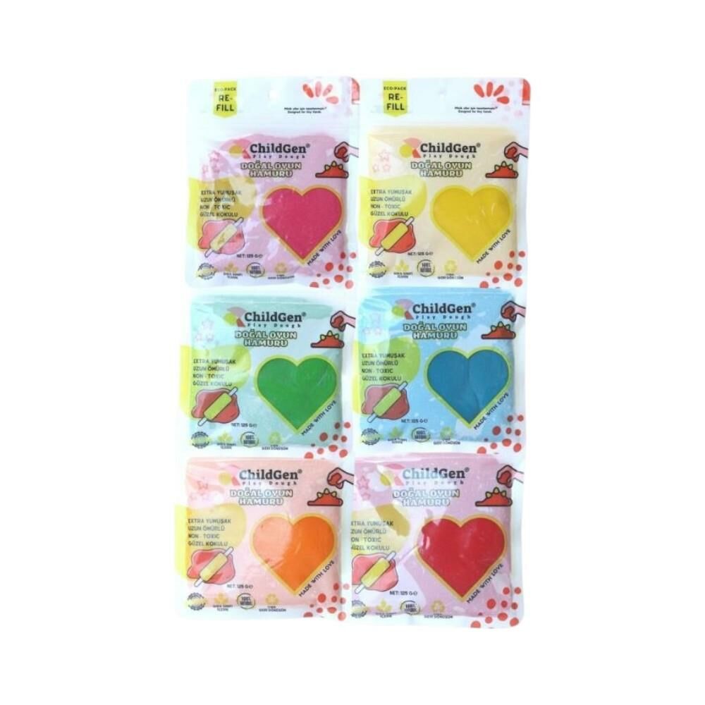 ChildGen Play Dough Childgen Re-fill Ecopack - 6'lı Set