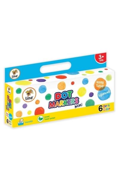 Lino Dot Markers Mini 6lı Yıkanabilir