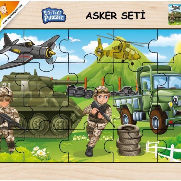 AHŞAP EĞİTİCİ PUZZLE ASKER SETİ