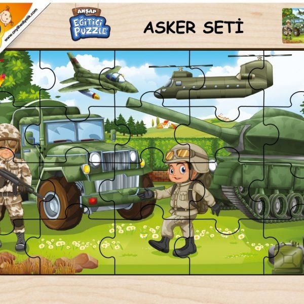 Ahşap Eğitici Puzzle Asker Seti