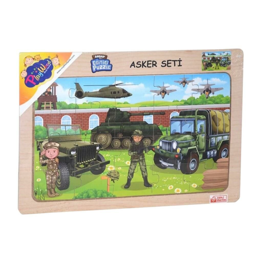 Ahşap Eğitici Puzzle Asker Seti
