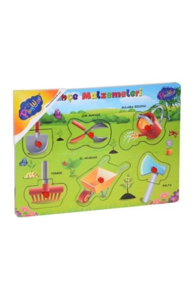 Ahşap Tutmalı Bahçe Malzemeleri Puzzle