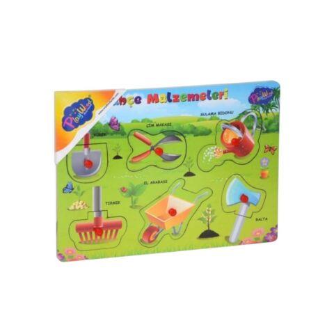 Ahşap Tutmalı Bahçe Malzemeleri Puzzle