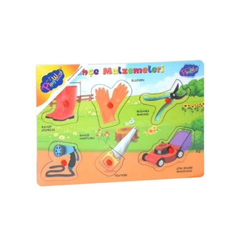 Ahşap Tutmalı Bahçe Malzemeleri Puzzle