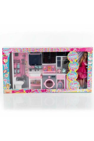 Kutuda 4'lü Dolap Seti Bebekli