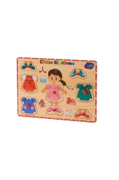 Ahşap Tutmalı Elbise Giydirme Puzzle