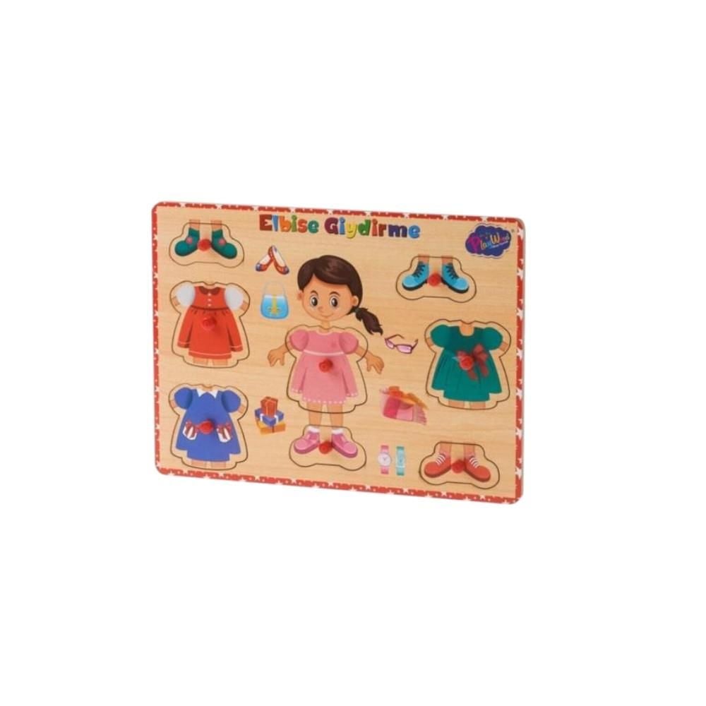 Ahşap Tutmalı Elbise Giydirme Puzzle