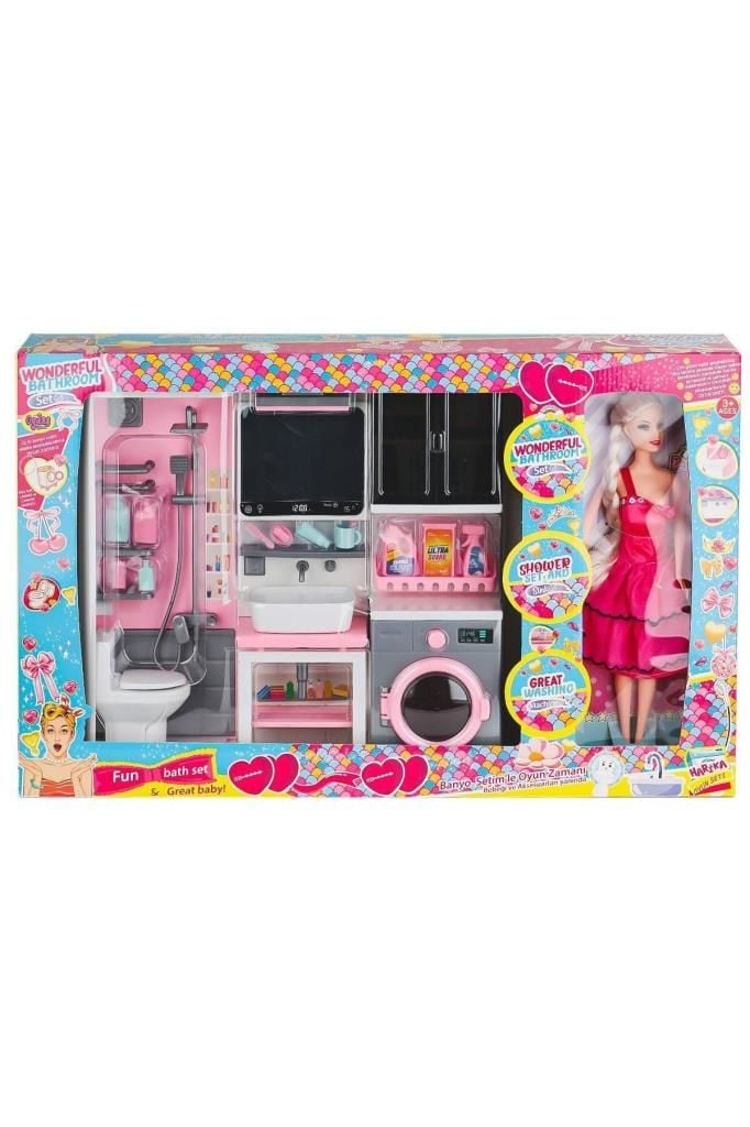 Kutuda 3'lü Dolap Seti Bebekli