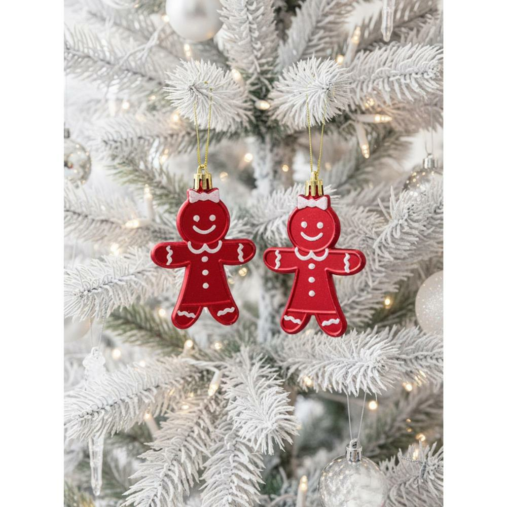 Kirmizi Beyaz Kurabiye Adam 5,5X8,5cm 2'li