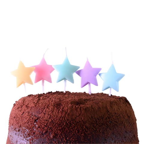 Yıldız Şekilli Mum 5 Adet