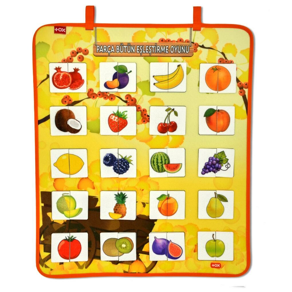 Parça – Bütün Meyveler Eşleştirme Oyunu Keçe Cırtlı Duvar Panosu