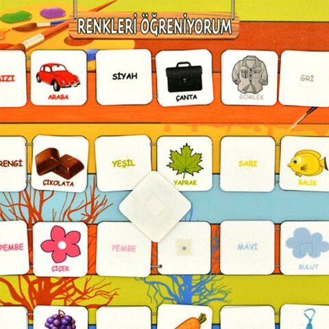 Renkleri Öğreniyorum Keçe Cırtlı Duvar Panosu