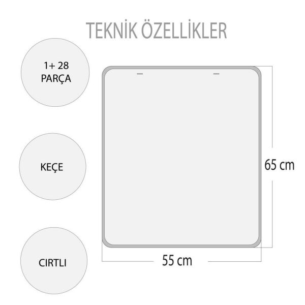 Renkleri Öğreniyorum Keçe Cırtlı Duvar Panosu