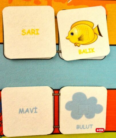 Renkleri Öğreniyorum Keçe Cırtlı Duvar Panosu