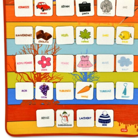 Renkleri Öğreniyorum Keçe Cırtlı Duvar Panosu