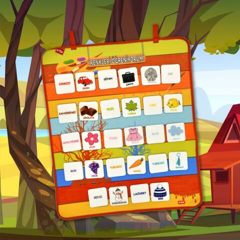 Renkleri Öğreniyorum Keçe Cırtlı Duvar Panosu